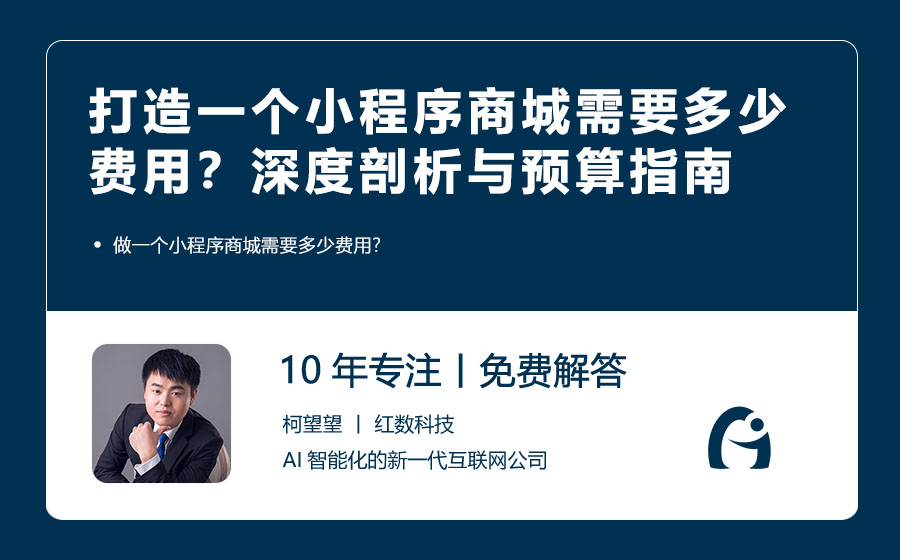 打造一个小程序商城需要多少费用？深度剖析与预算指南