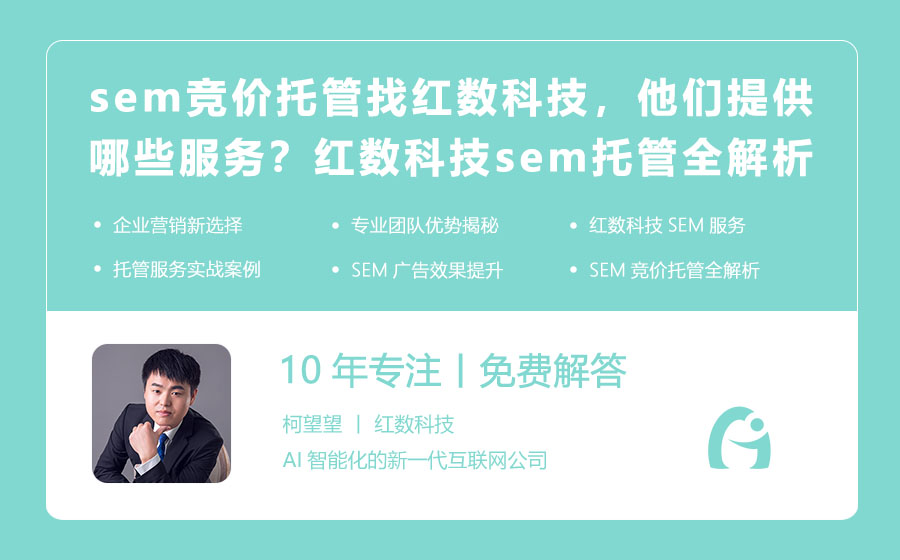 sem竞价托管找红数科技，他们提供哪些服务？红数科技sem托管服务全解析！