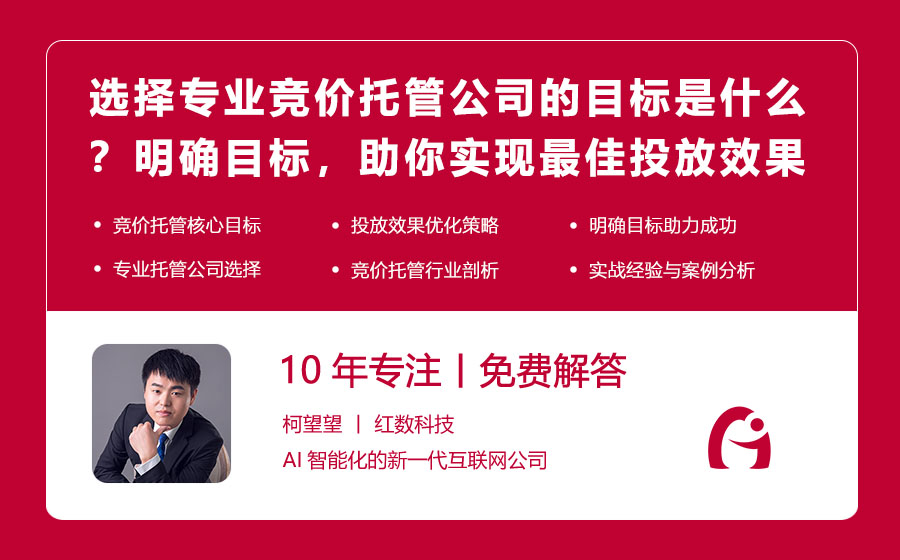 选择专业竞价托管公司的目标是什么？明确目标，助你实现最佳投放效果！