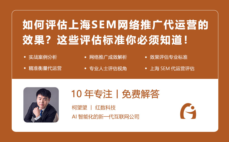 如何评估上海SEM网络推广代运营的效果？这些评估标准你必须知道！