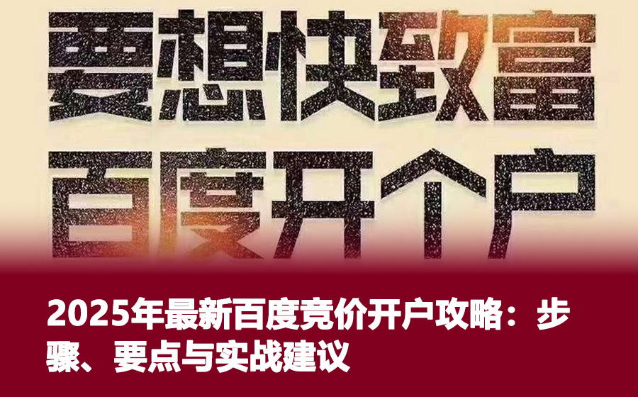 2025年最新百度竞价开户攻略：步骤、要点与实战建议