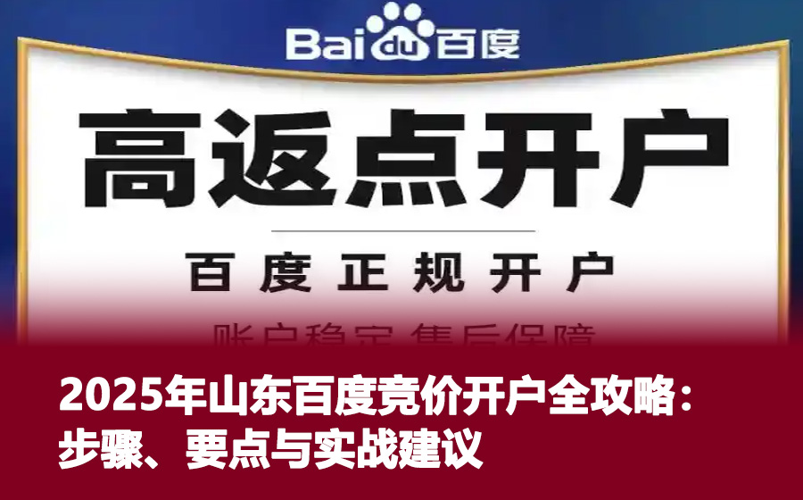 2025年山东百度竞价开户全攻略：步骤、要点与实战建议